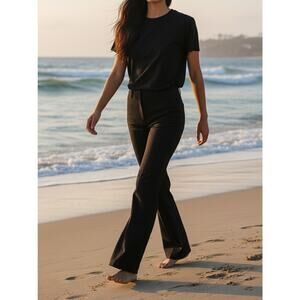 Tapata Pants Womens Small Black Dress Work Bootcut Pull On Stretch 28 x 27.5